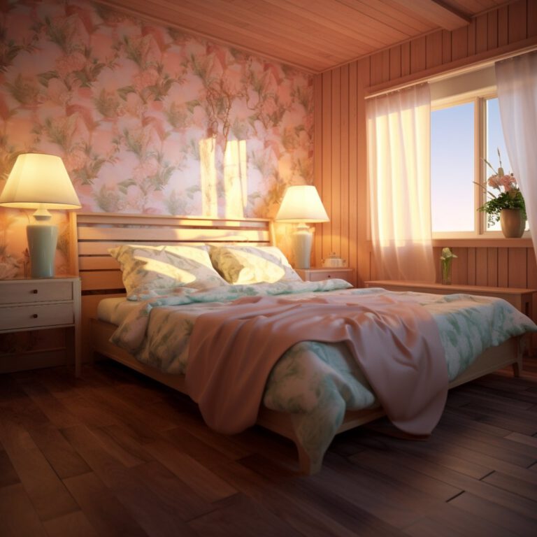 Van saai naar chic: transformeer je slaapkamer met behang en PVC laminaat